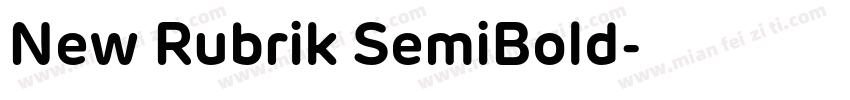 New Rubrik SemiBold字体转换